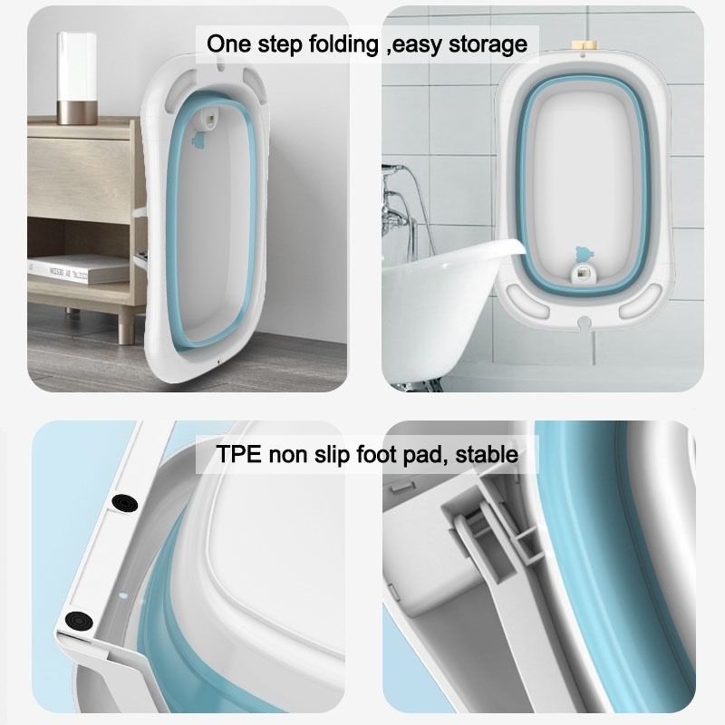 Baby Foldable Bathtub With Temperature Sensor kids bath tub, Babies ...