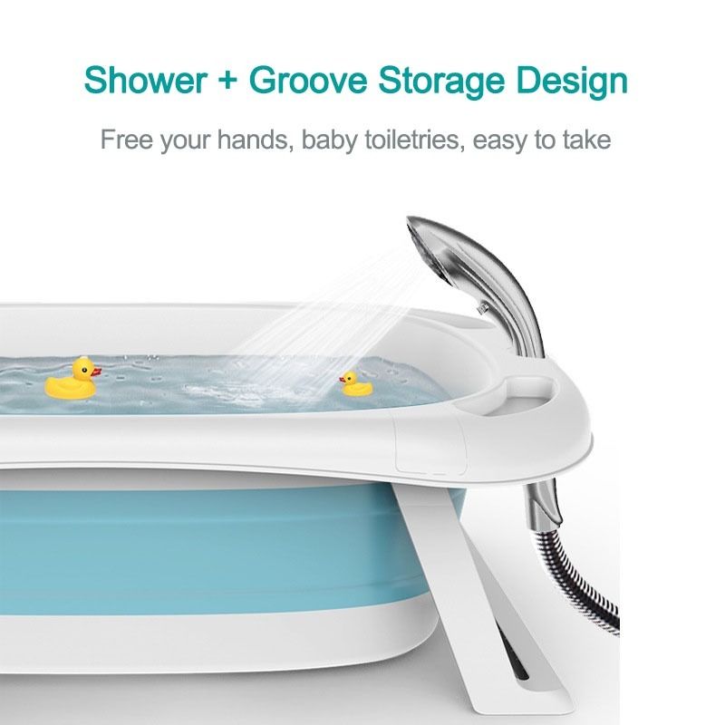 Baby Foldable Bathtub With Temperature Sensor kids bath tub, Babies ...