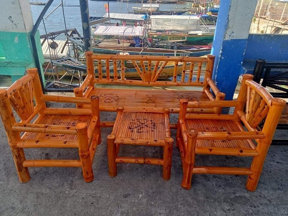 Bamboo chair set, Furniture & Home Living, Furniture, Tables & Sets on