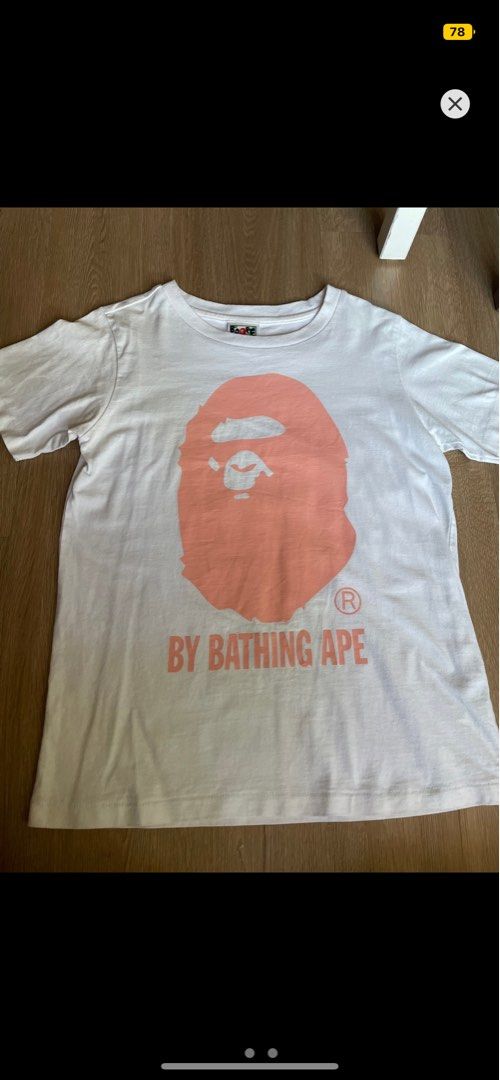 Peach bape hoodie top