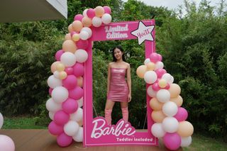 Barbie Doll Theme Balloons Customised setup frame board