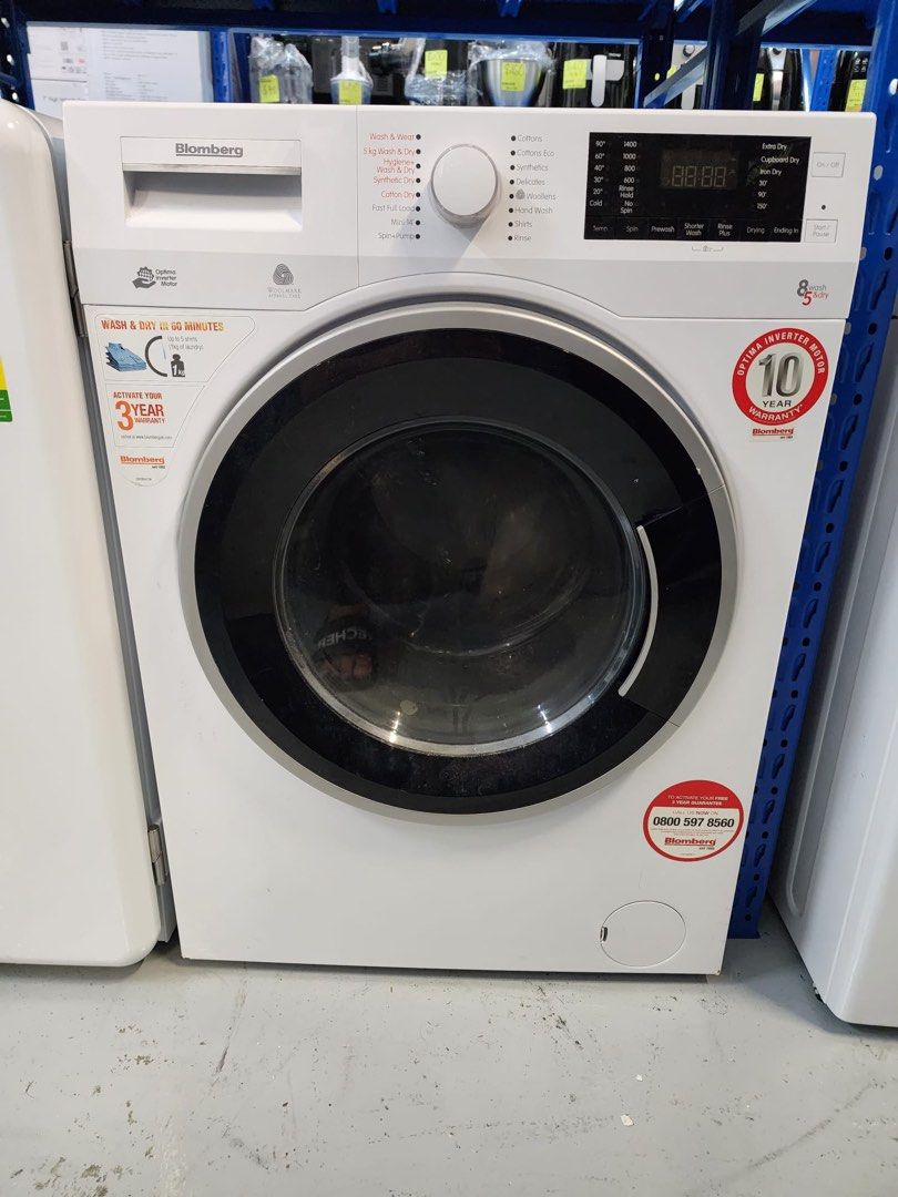 BLOMBERG 8kg/5kg washer cum dryer LRF285411W, TV & Home Appliances