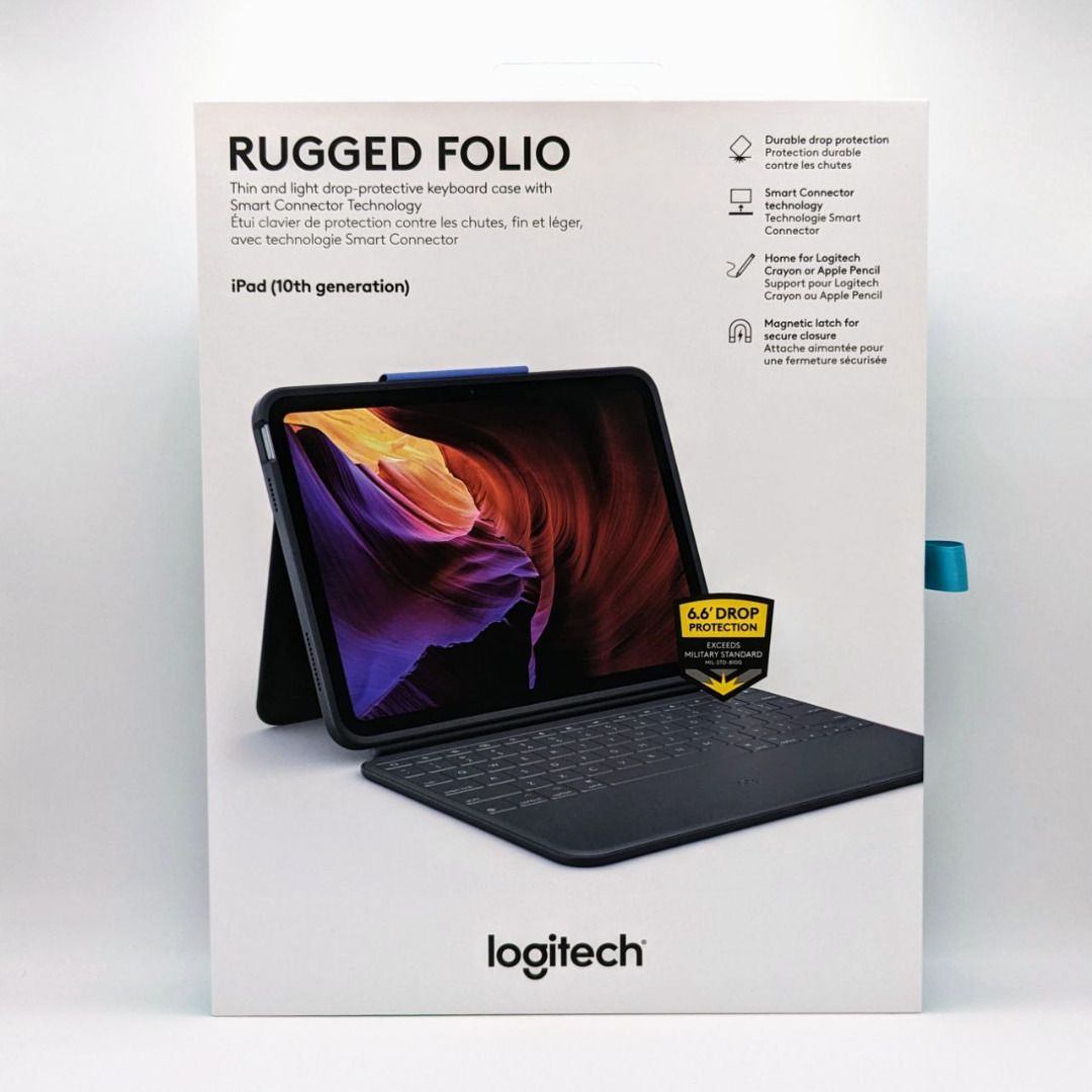 BNIB Logitech Rugged Folio for iPad (10th Gen) & iPad A16 (11th Gen ...