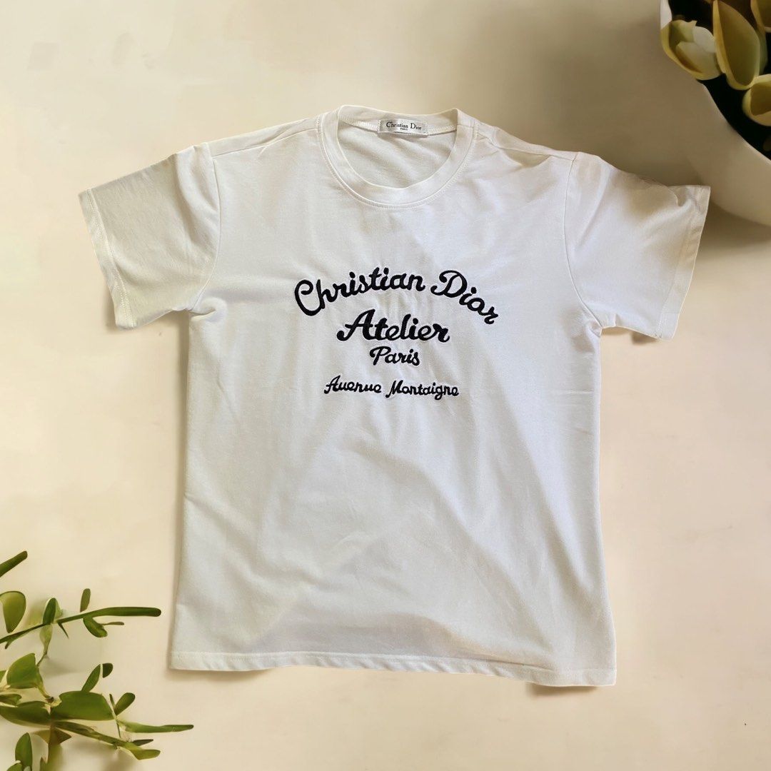 Cix Brand Christian Dior Printed Short Sleeve 2023 Season Mens Wholesale T Shirt BlackWhite