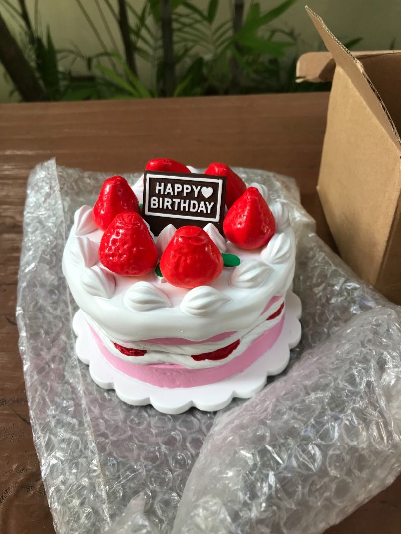 Brand new Happy Birthday Cake cum coin saving box., Hobbies & Toys,  Stationery & Craft, Handmade Craft on Carousell