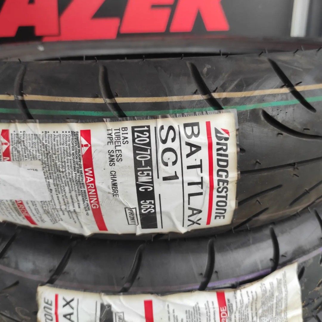 BRIDGESTONE & PIRELLI TYRES FOR XMAX, Motorcycles, Motorcycle