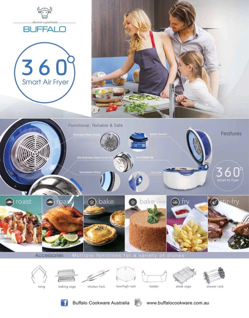 Buffalo stainless steel smart air outlet fryer