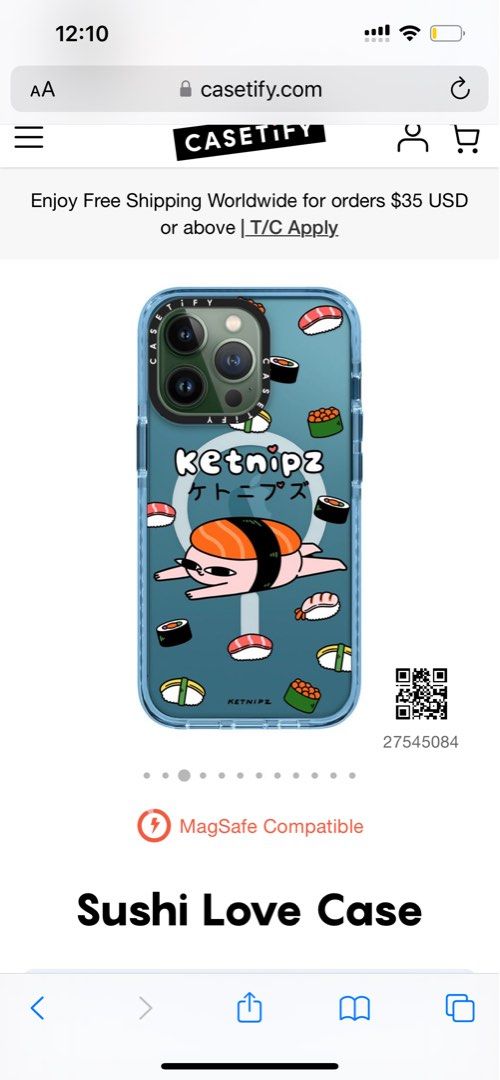 CASETiFY x Ketnipz Sushi Love Case, Mobile Phones & Gadgets, Mobile