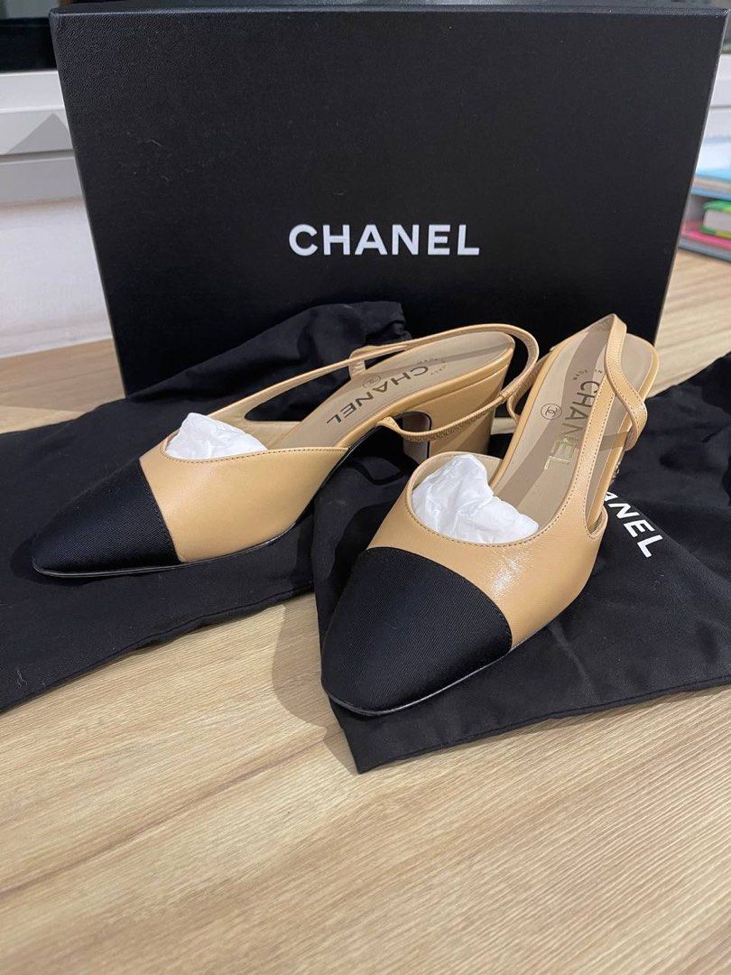 Chanel Bronze Camellia Slingback Heels (IT 38) – NÍKU VINTAGE