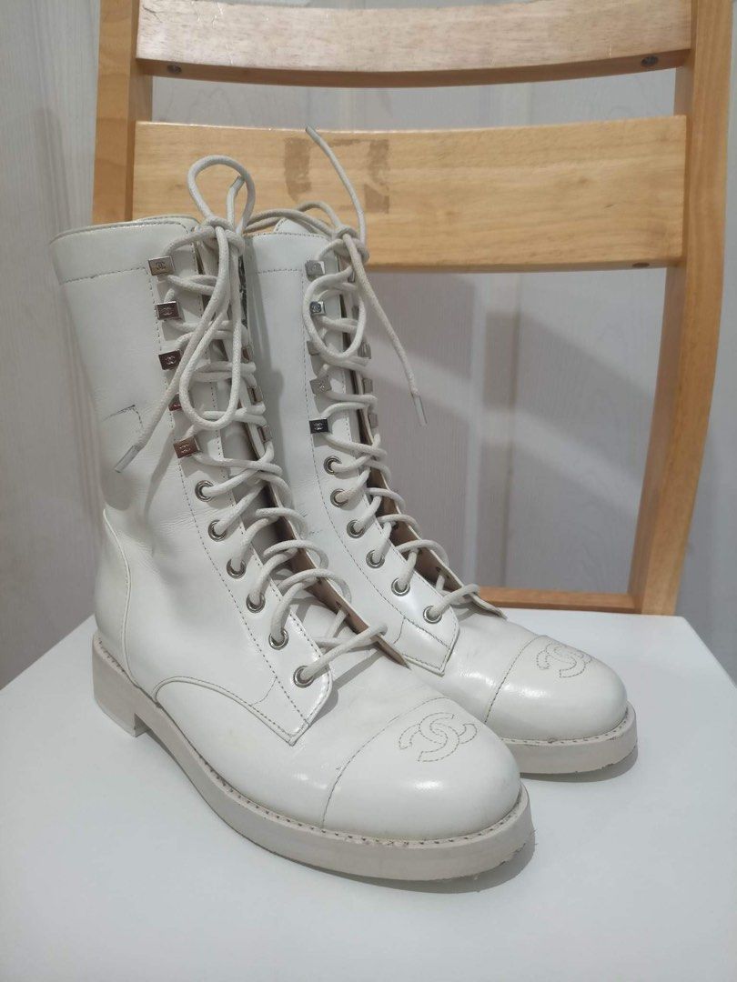 Chanel Combat Boots Size 375 New in Box WA001  Julia Rose Boston  Shop