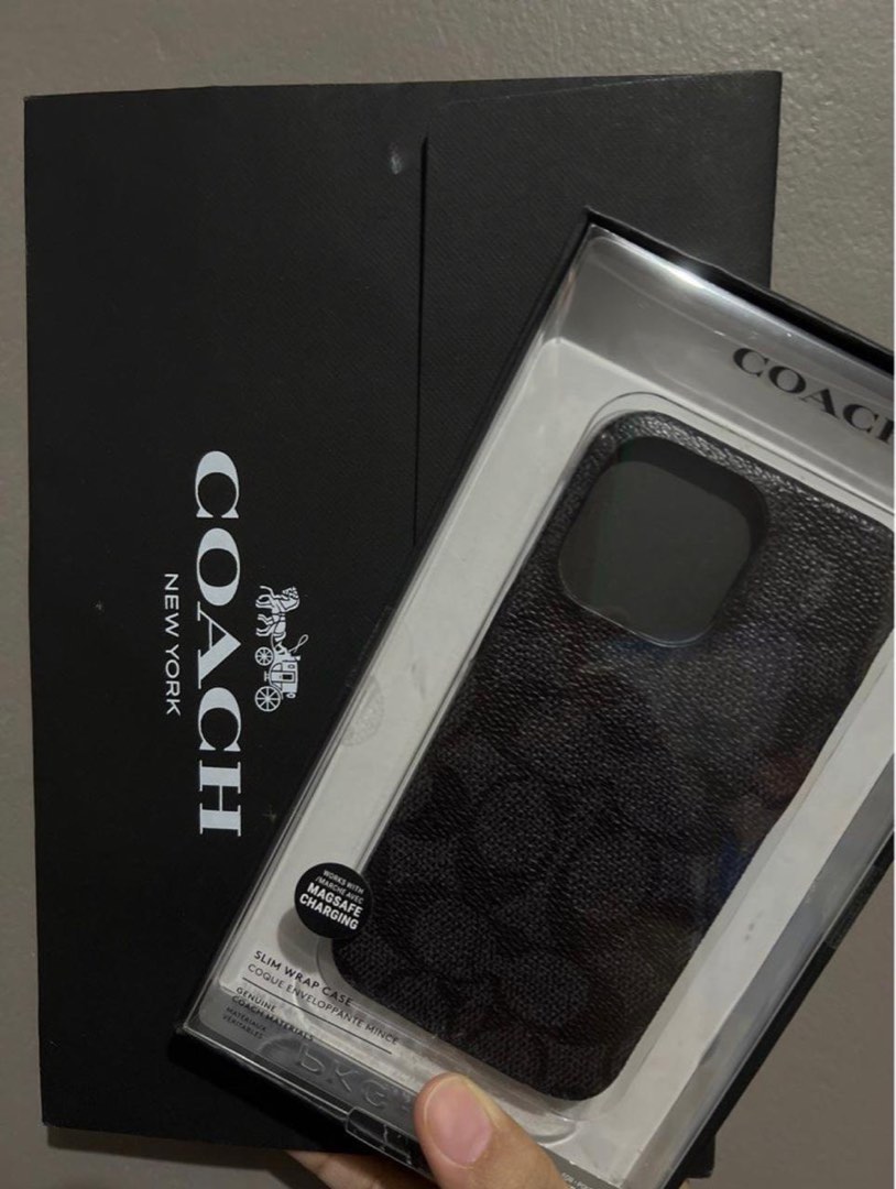 Coach case iphone 13 pro signature telepon seluler tablet aksesoris