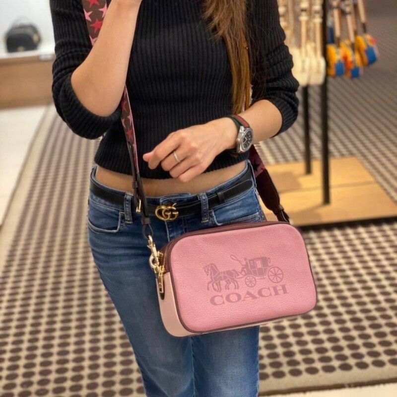 Coach Jes Crossbody In Colorblock Women Camera Messenger Sling Shoulder Bag