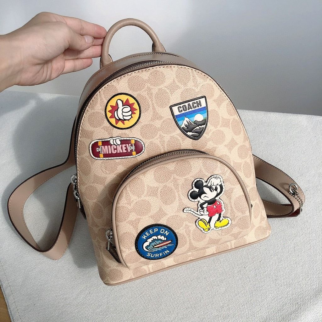 Mickey mouse patch campus backpack by coach store