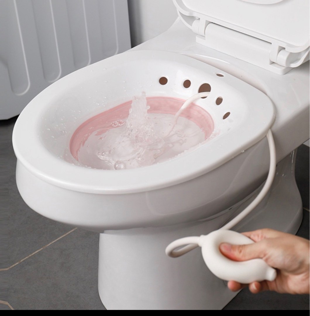 Collapsable Sitz bath bowl with flusher Sitz Bath tub Footbath bucket