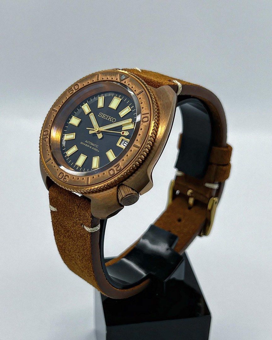 Custom Seiko Mod Real Bronze Turtle Case in 44mm, Men's Fashion, Watches &  Accessories, Watches on Carousell