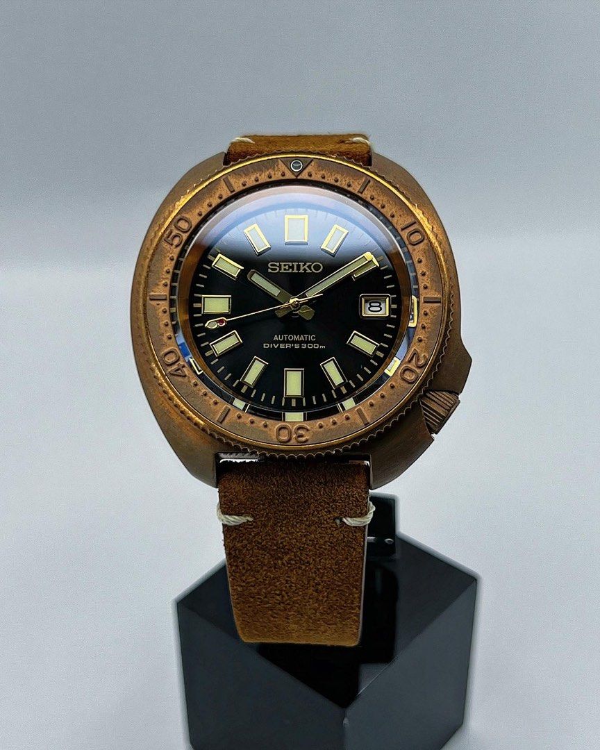 Custom Seiko Mod Real Bronze Turtle Case in 44mm, Men's Fashion, Watches &  Accessories, Watches on Carousell
