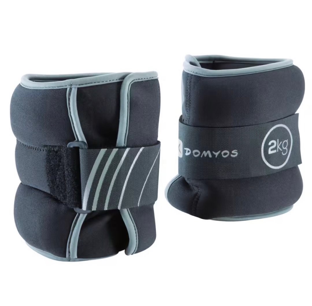 Decathlon 2kg ankle weights, Sports Equipment, Exercise & Fitness