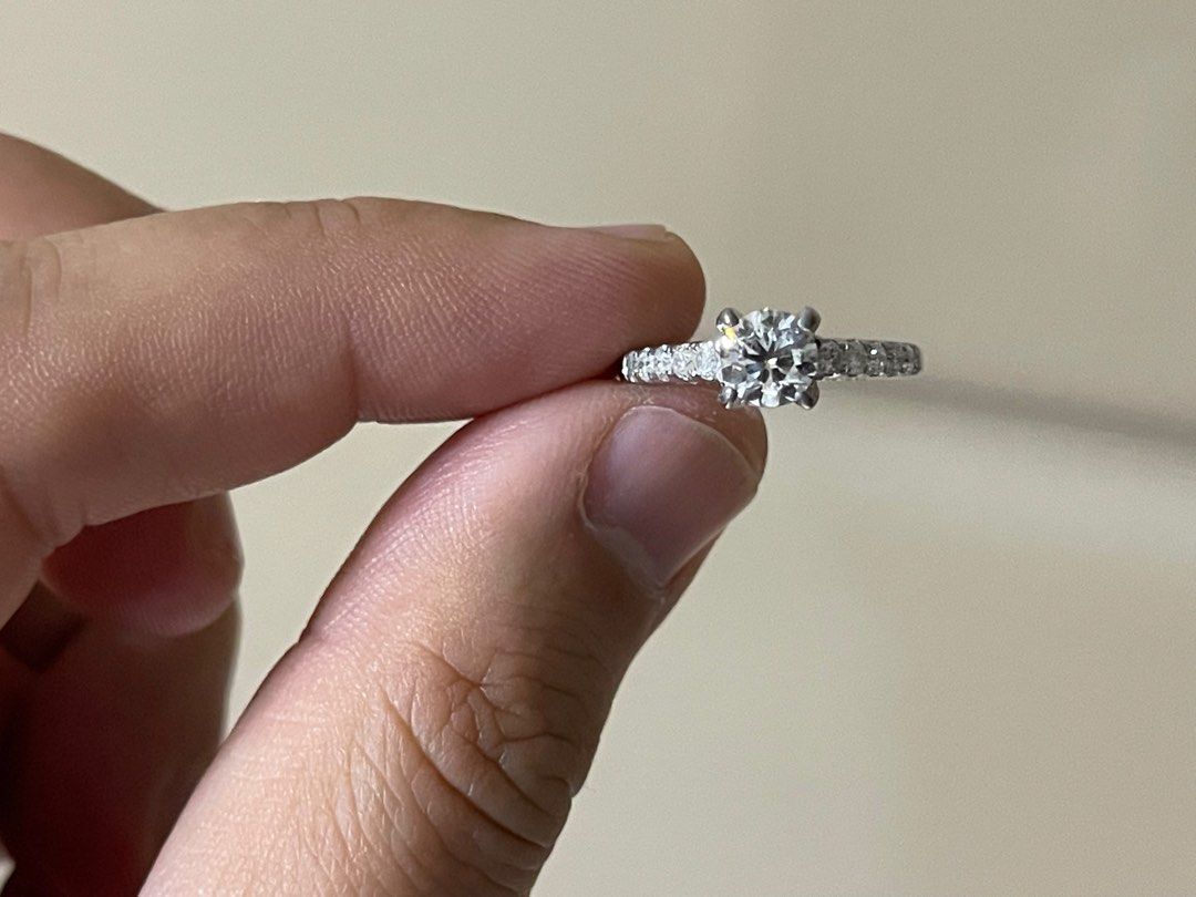 White gold pave diamond ring on sale