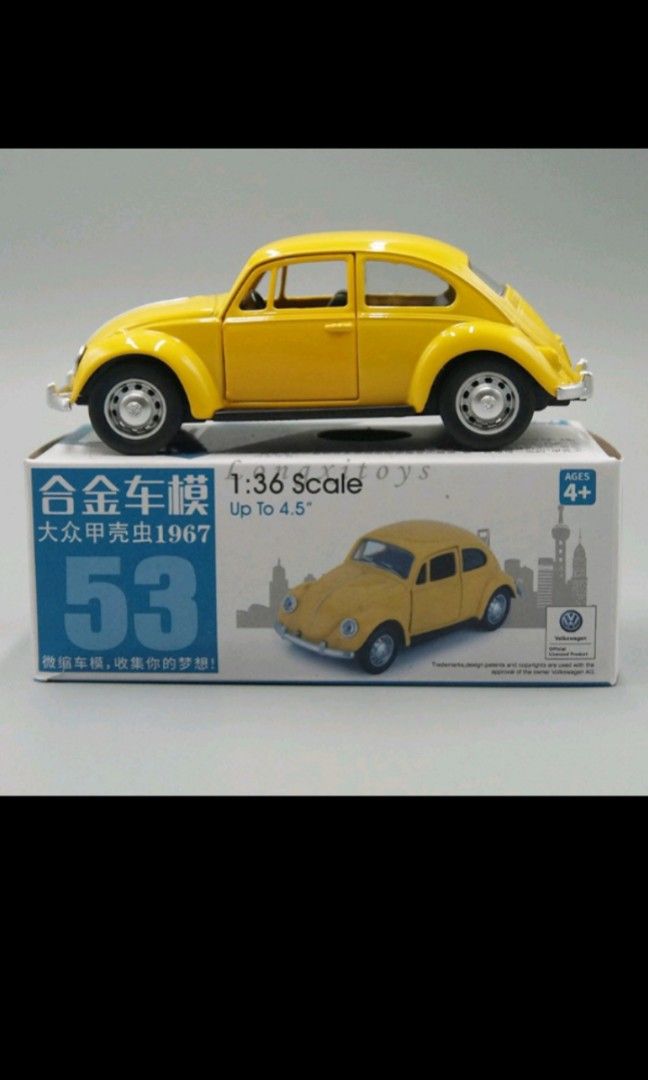 Diecast Yellow Beetle Car 1967, Hobbies & Toys, Toys & Games on Carousell