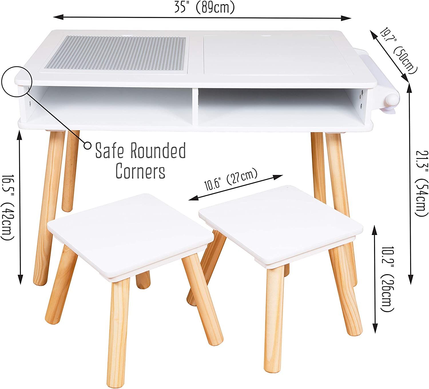 Elk and Friends Kids/Toddler Multi Activity Table with 2 Chairs