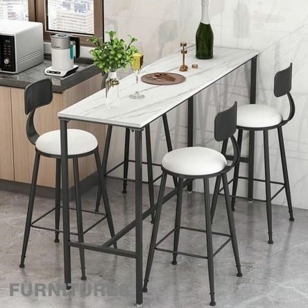 F8 0773 Outdoor Indoor Table Japanese marble Rock Slab Bar Table Home and Balcony