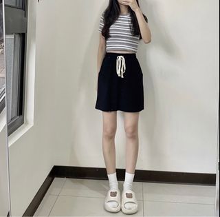 Fannie 休閒鬆緊棉質裙
