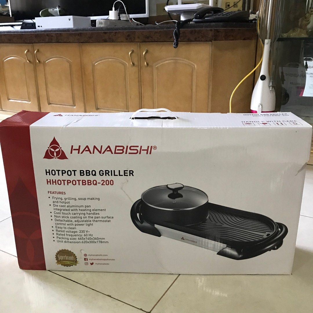 FOR SALE Hanabishi 2in1 Hotpot BBQ Griller, Furniture & Home Living