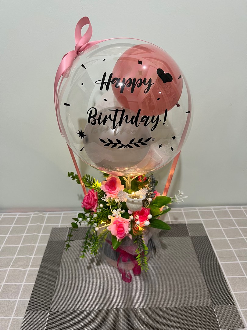 *FREE card* Flower Balloon Bouquet Birthday gift Gift Ideas Home