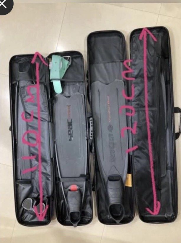 Freediving Fin hard case travel case, Sports Equipment, Sports & Games