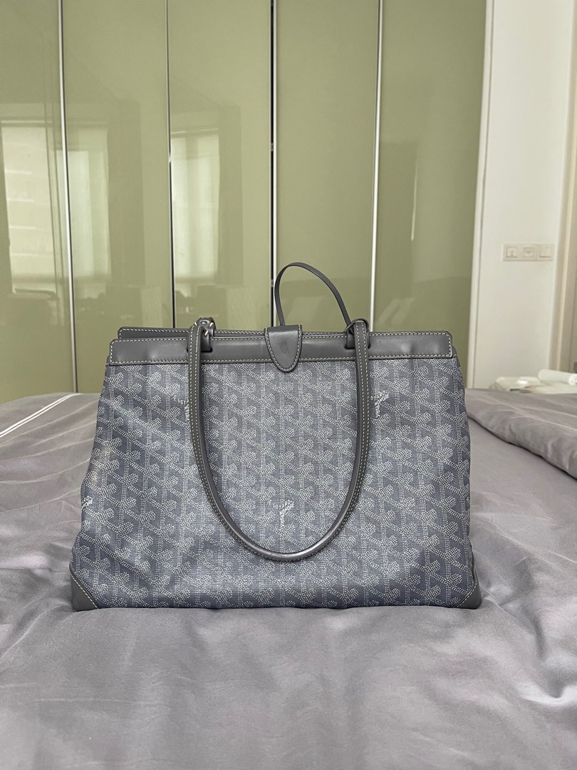 Goyard Bellechasse PM, Grey, Preowned in Dustbag WA001