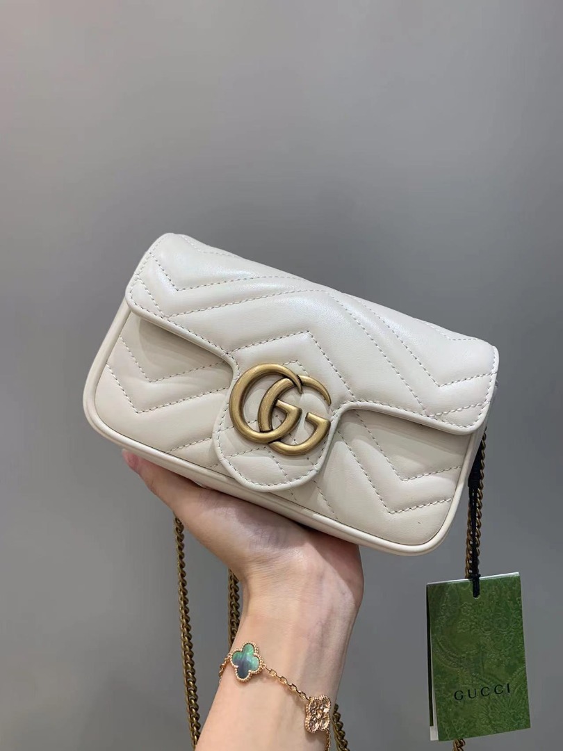 White gucci shoulder bag top