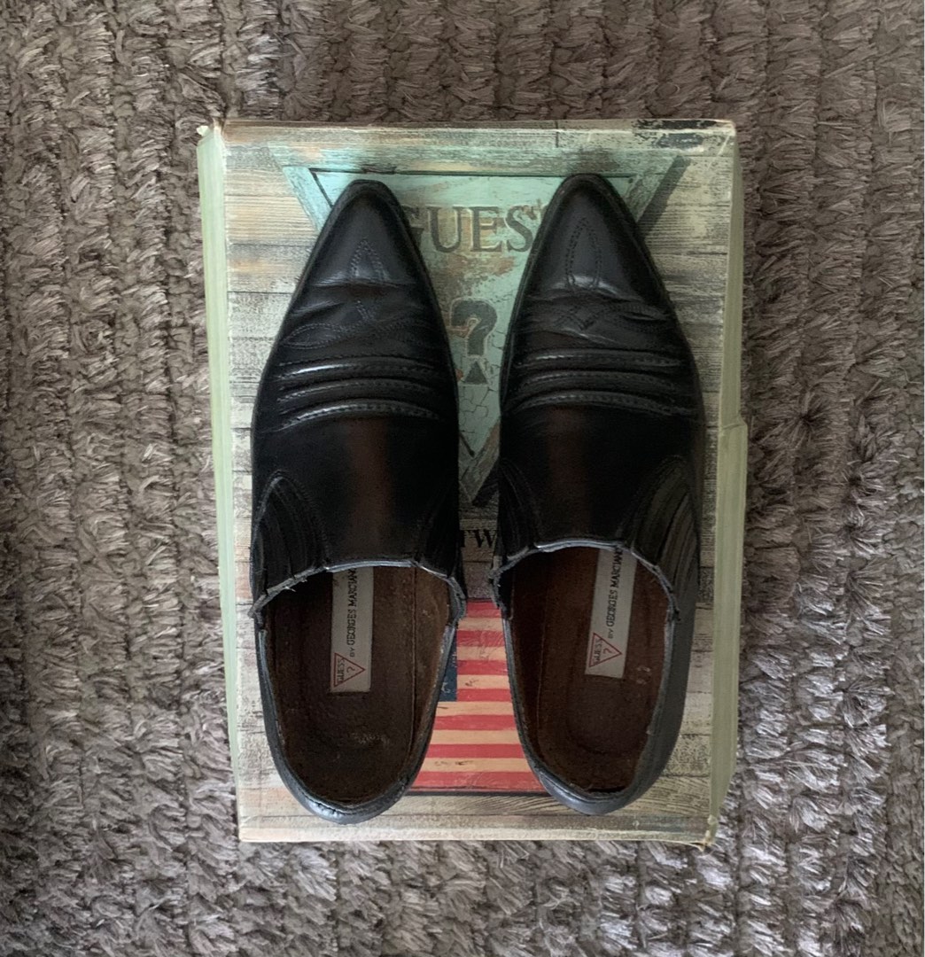 Guess Leather Ankle Boots By Georges Marciano On Carousell