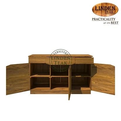 Handcrafted Solid Teak Wood Abstract Buffet Organizer Table Furniture (Category: Tables & Sets) located in Quezon City. Submitted by lindenteakfurnitureonlinesales (Listing ID 1222113123, Image 2). Description: ITEM: Handcrafted Solid Teak Wood Abstract Buffet Organizer Table Furniture SERIES: Gold Teak (Indoor Series) MAIN MATERIAL: Teak Wood (Tectona Grandis) FINISHING: N. Cellulose APPROXIMATE DIMENSIONS: 150 x 45 x 90 cm(size may slightly var