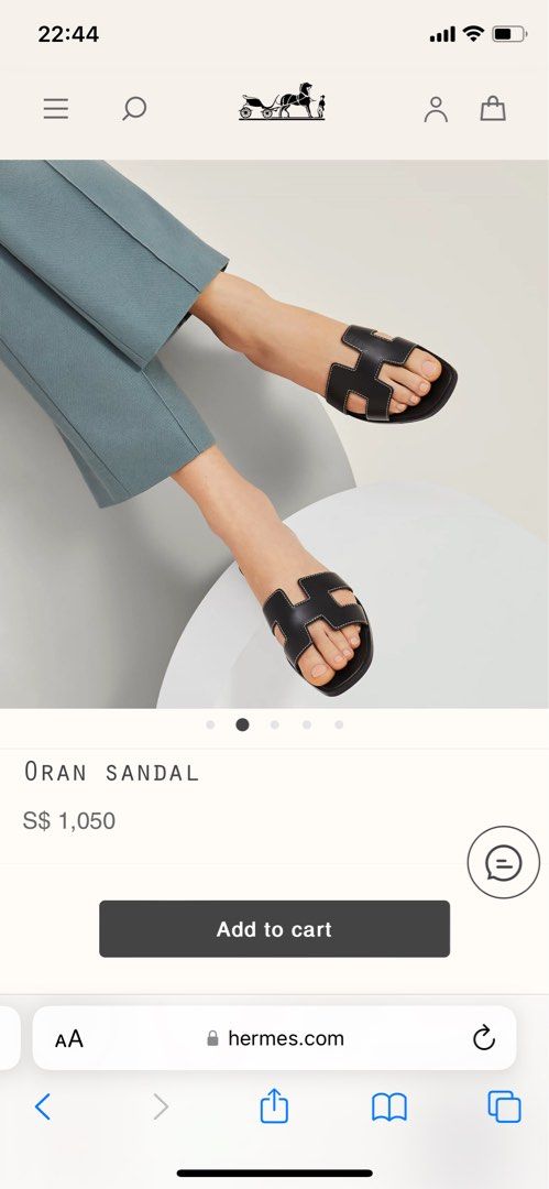 Hermes Oran Sandals - BNIB - Noir 38, Women's Fashion, Footwear, Sandals on  Carousell