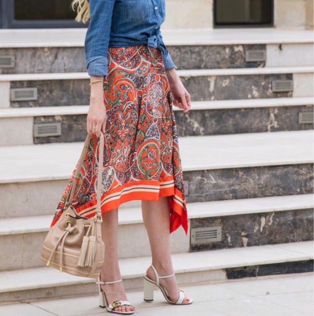 H&m online printed skirt
