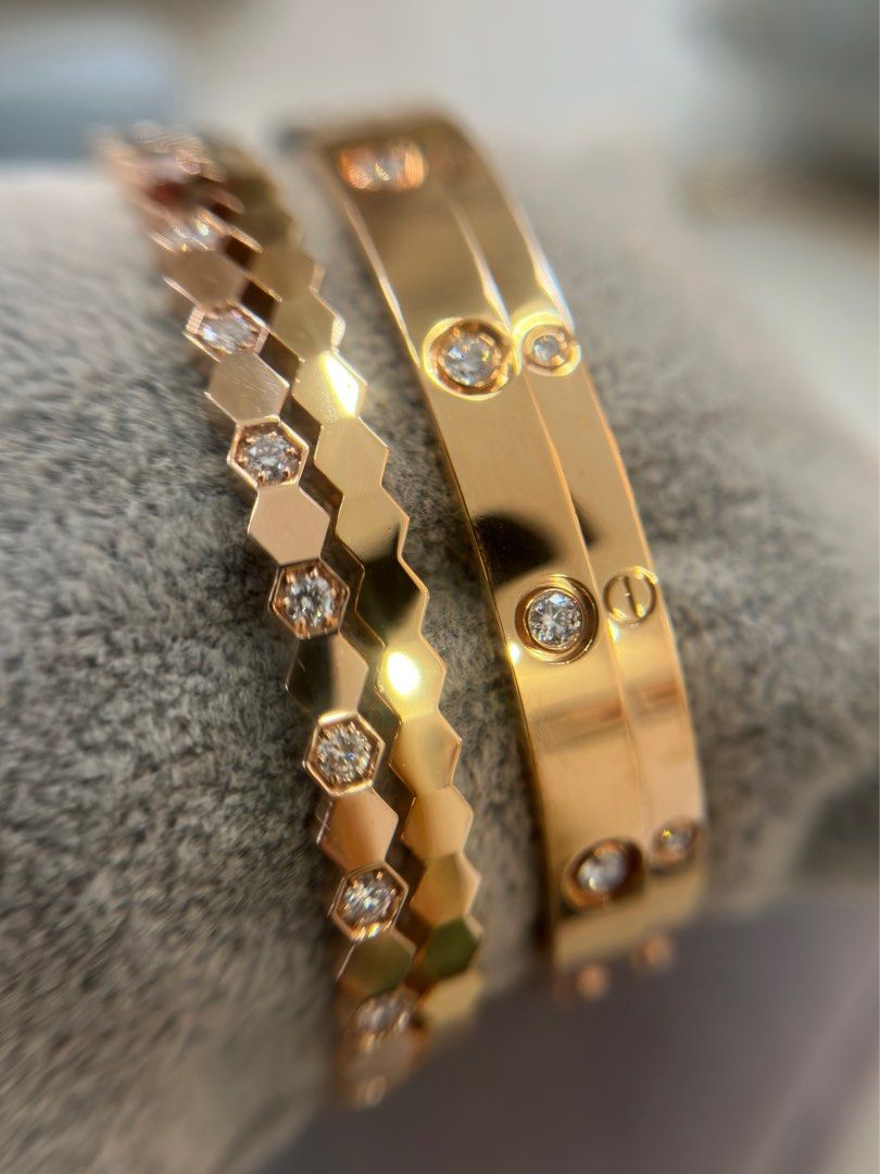 Honeycomb bracelet in Rose Gold