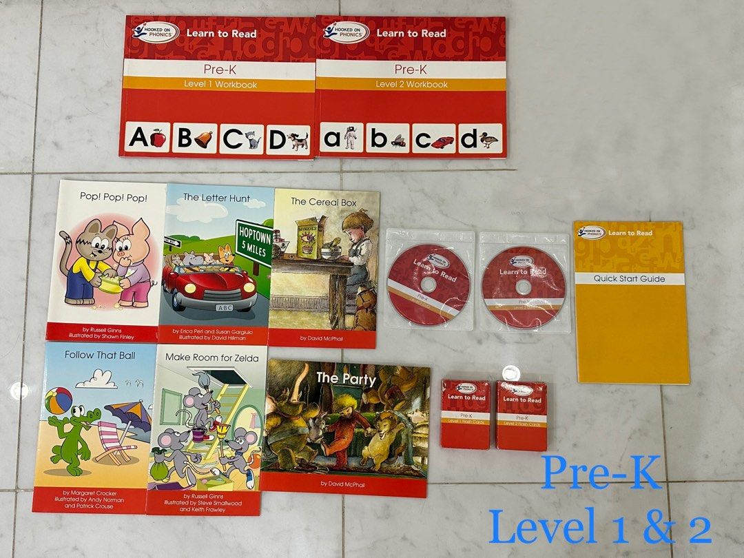 Hooked on phonics prek to second grade English whole series + Hooked
