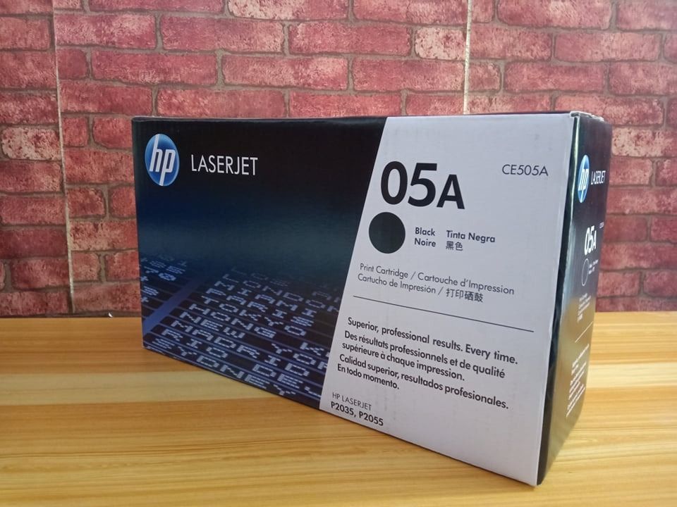 HP 05A Black Original LaserJet Toner Cartridge, CE505A, Computers ...
