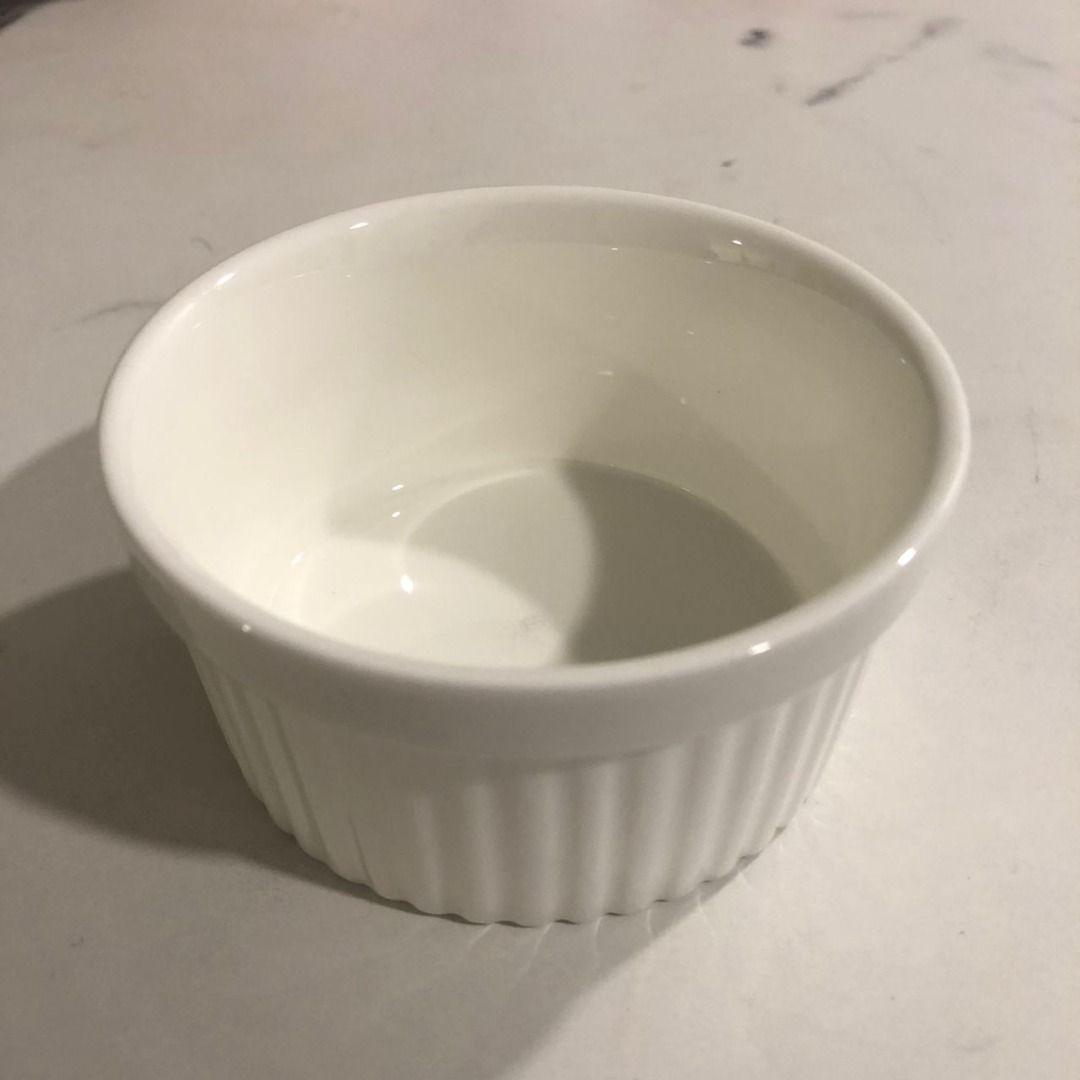 IKEA Ceramic Ramekins Souffle Creme Brulee Custard Pudding Dessert Baking Serving Bowl Cup 4pcs