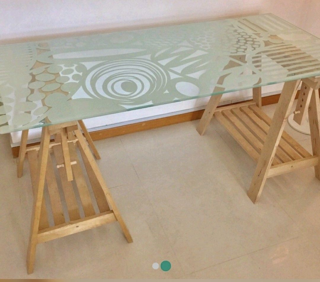 IKEA Glass Table Top (LAGKAPTEN/Mittback), Furniture & Home Living