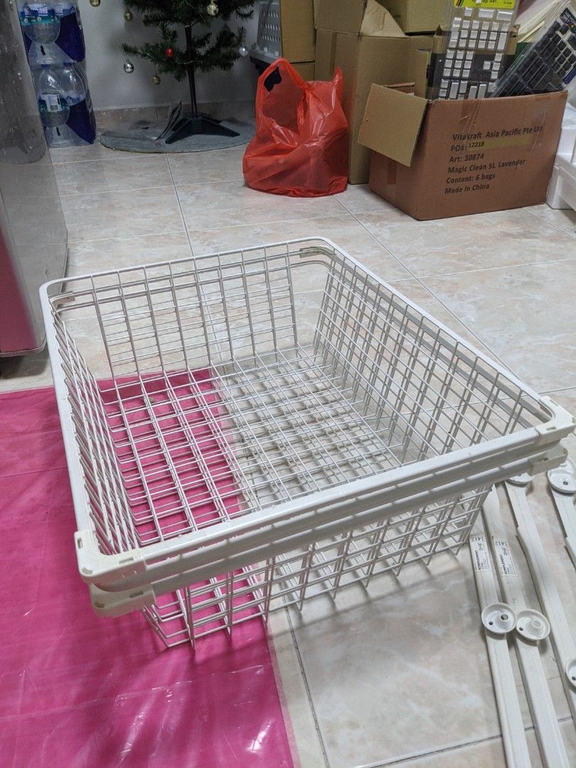 Ikea pull out rails and basket ( Komponent), Furniture & Home Living