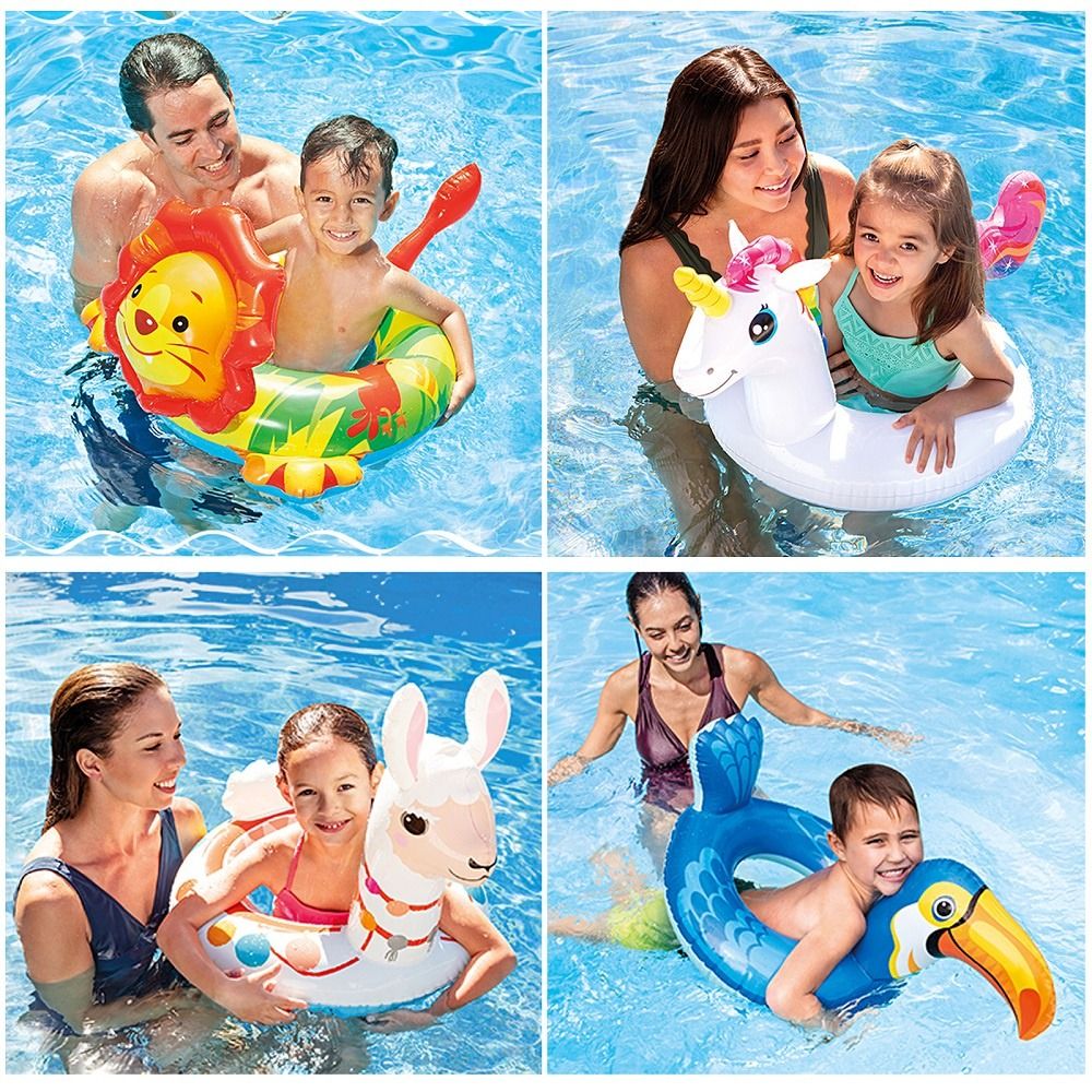 INTEX Baby Swimming Inflatable Floats Swim Circle Cartoon Animal Car ...