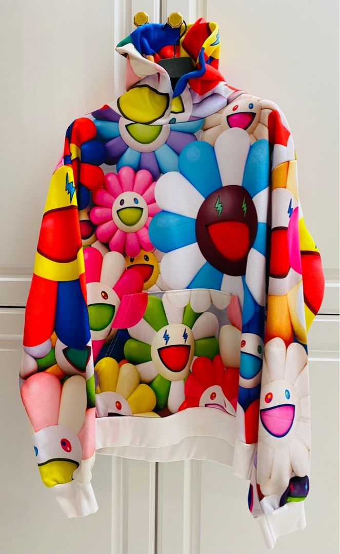 J BALVIN X MURAKAMI Hoodie Size L Free Shipping in HK, 男裝, 上身