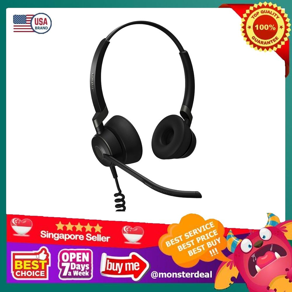 Jabra Engage 50 Wired Headset, Stereo Telephone Headset with 3