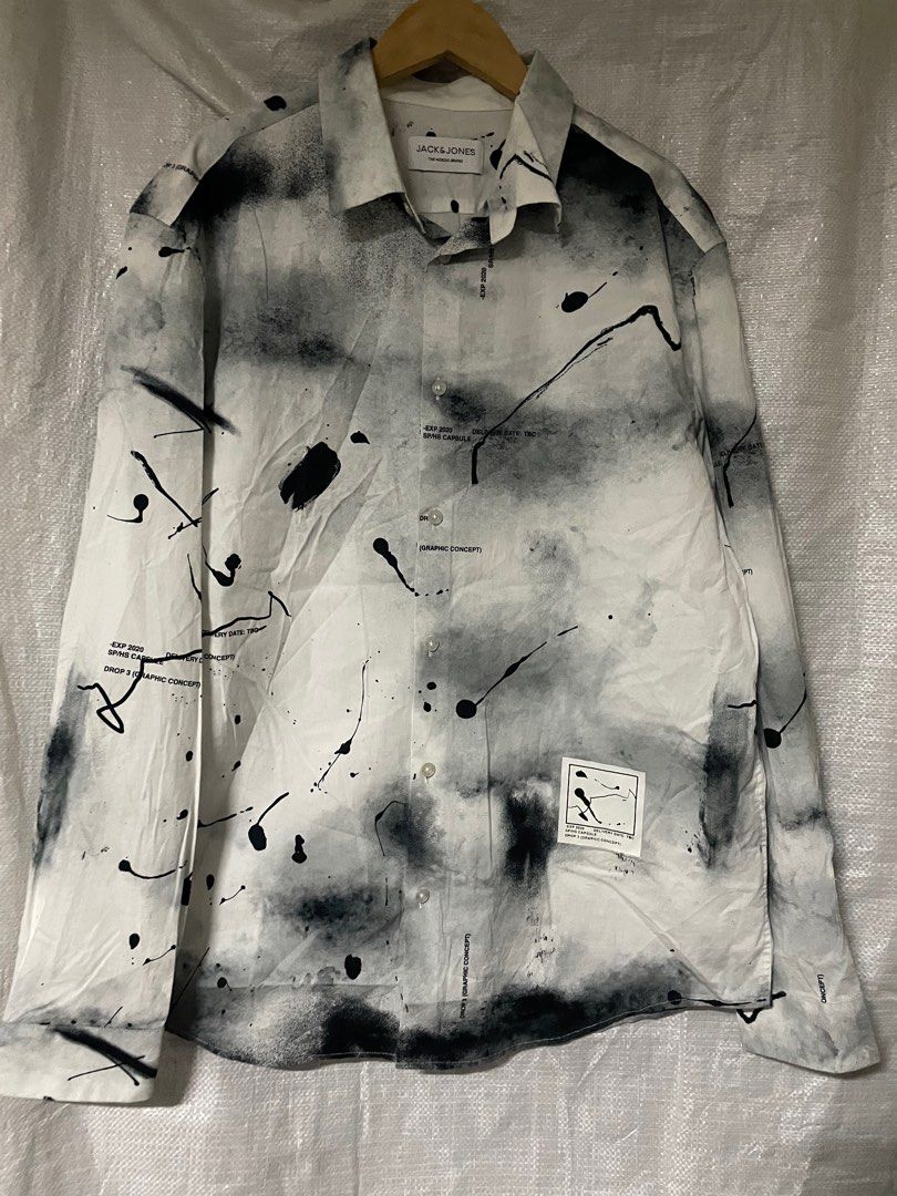 Jack&jones 塗鴉設計襯衫A, 他的時尚, 外套及戶外衣服在旋轉拍賣
