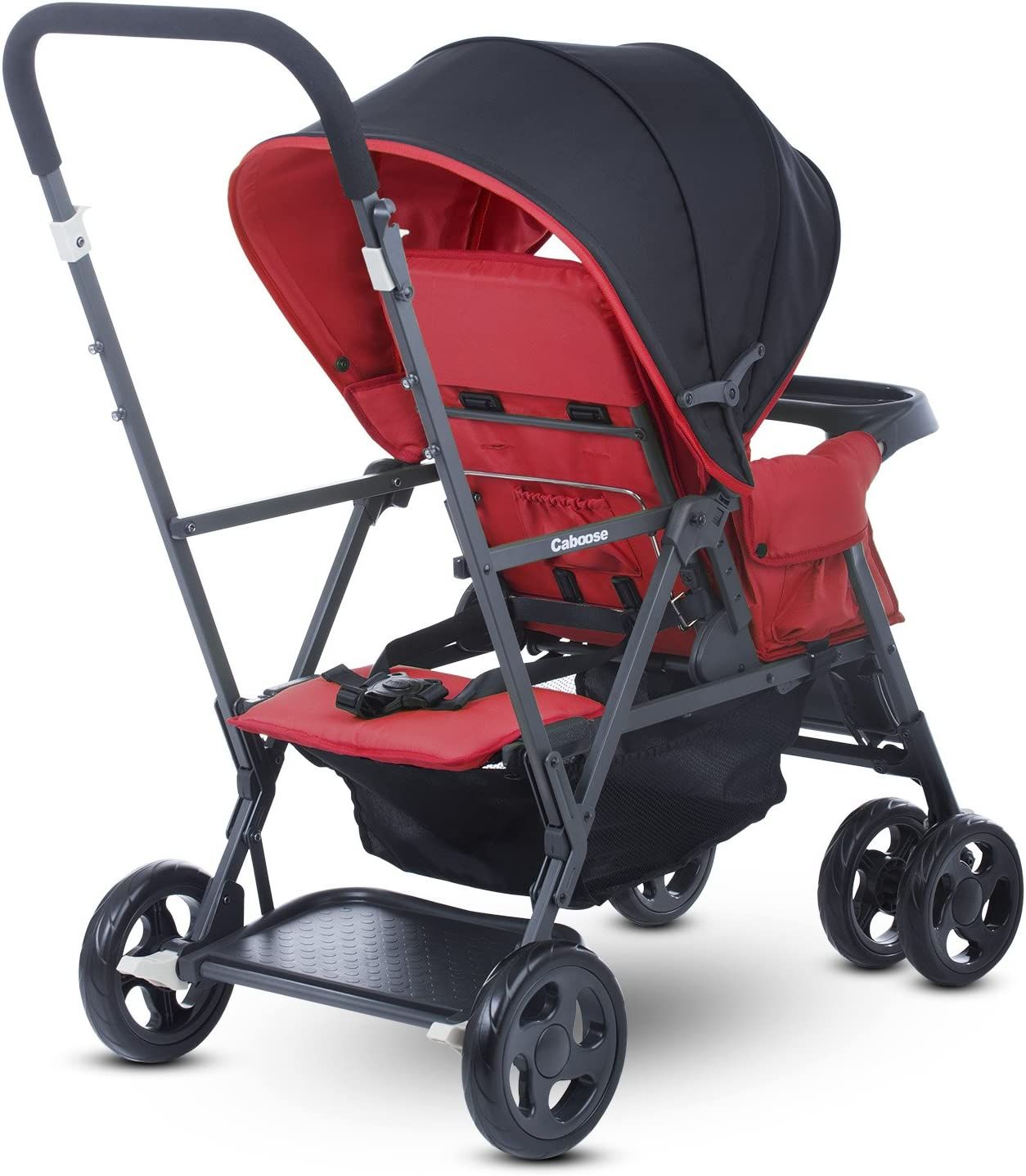 JOOVY Caboose Graphite Stroller Stand on Tandem Sit and Stand Red Babies Kids Going Out Strollers on Carousell