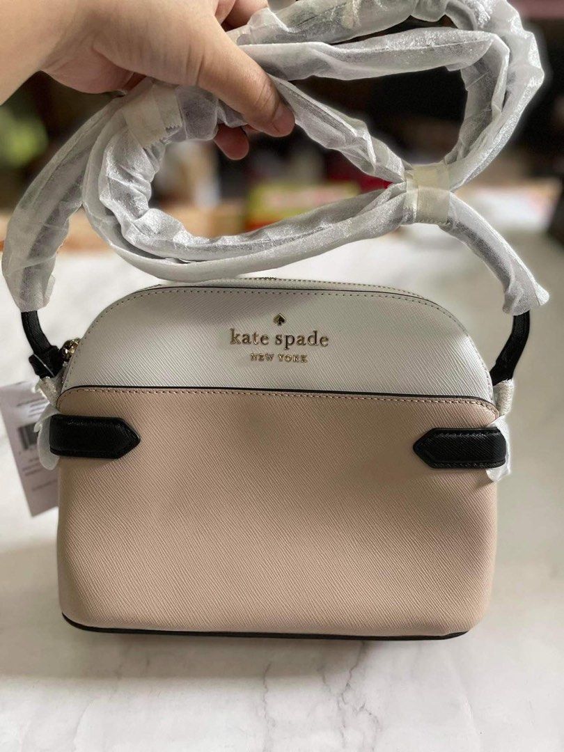 Kate Spade New York Staci Saffiano Leather Flap Shoulder Bag (Warm beige)