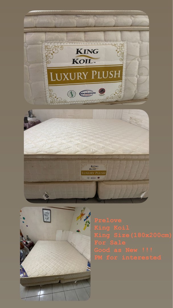 King Koil King Bed Preloved for Sale, Furniture & Home Living