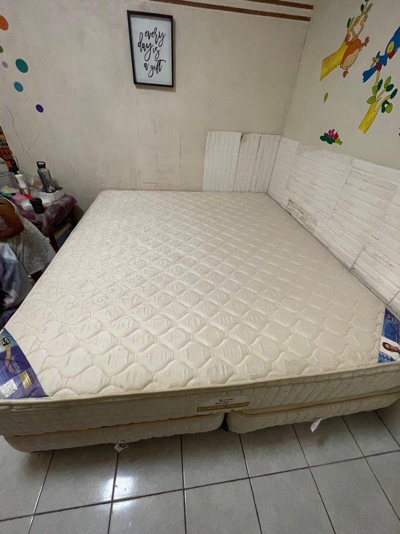 King Koil King Bed Preloved for Sale, Furniture & Home Living, Furniture, Bed Frames