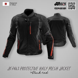 Komine JK-1463 Protective Half Mesh Motorcycle Riding Jacket
